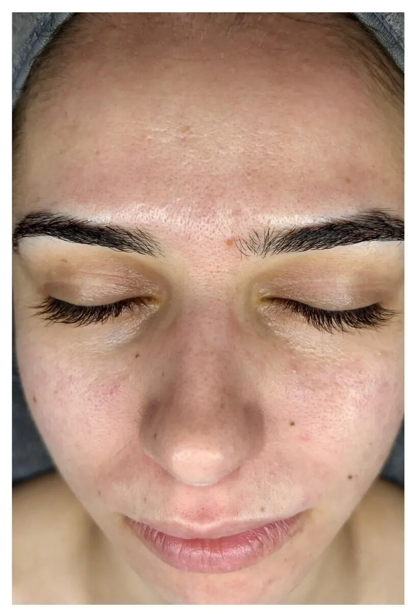 Before a lash lift